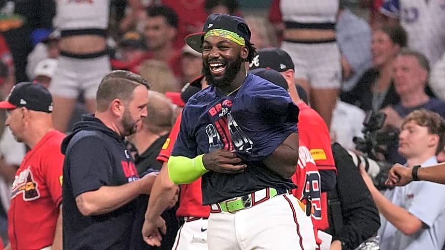 From Stands to the Field: Michael Harris II Celebrates Braves Series Clinch