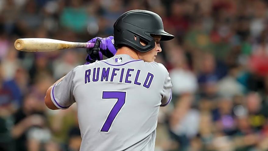 Rockies Slugger TJ Rumfield Adds to Elite Rookie Season as Gold Glove Finalist