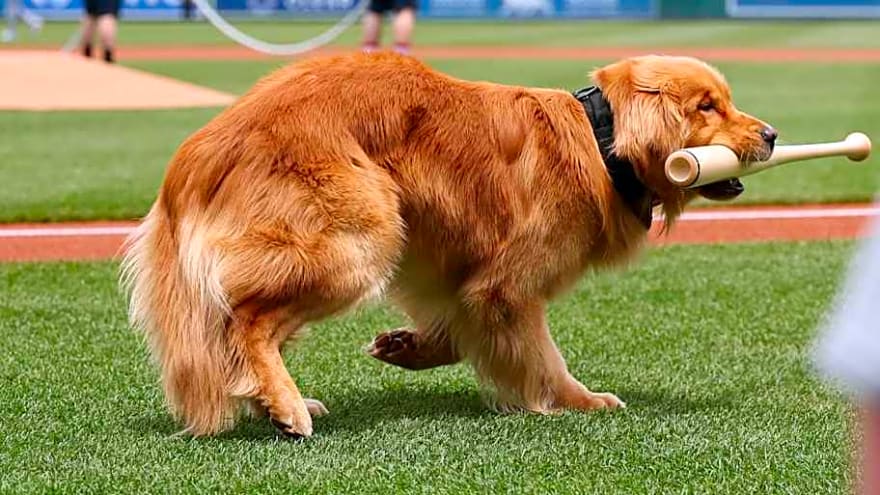 Nationals Welcome Bruce the Bat Dog for His MLB Debut
