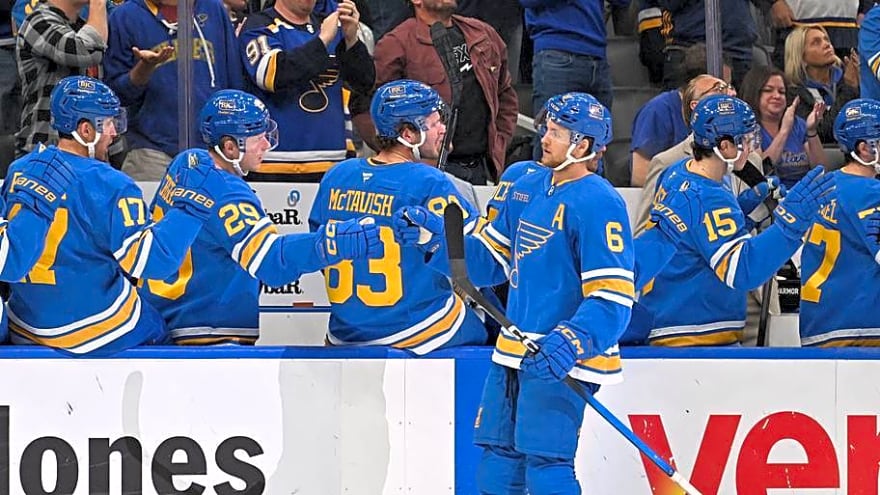Philip Broberg and two Blues x-factors as an offensive juggernaut, Vegas, rolls into town