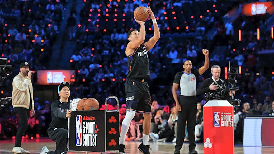 Suns Star Devin Booker Can't Clutch NBA 3-Point Contest