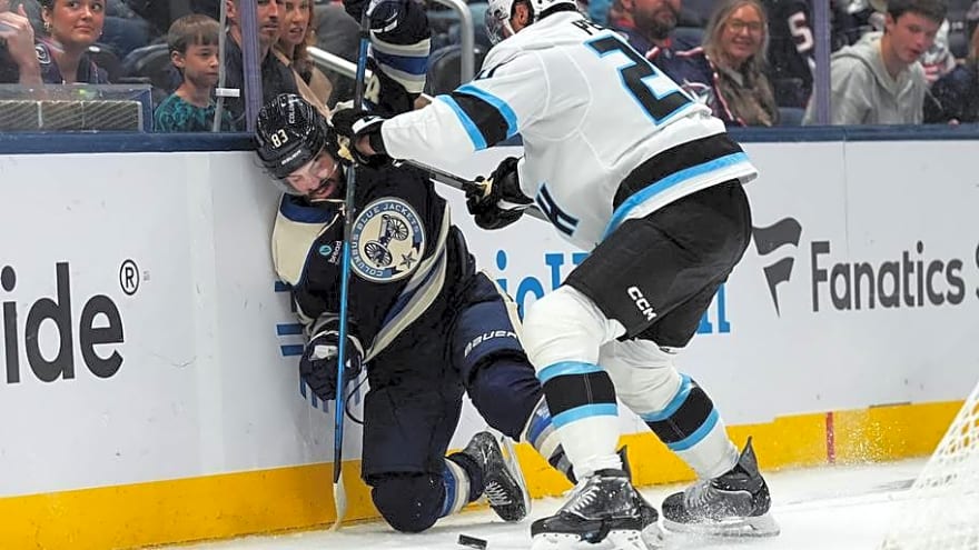 Blue Jackets come out flat, get walked over by the Mammoth