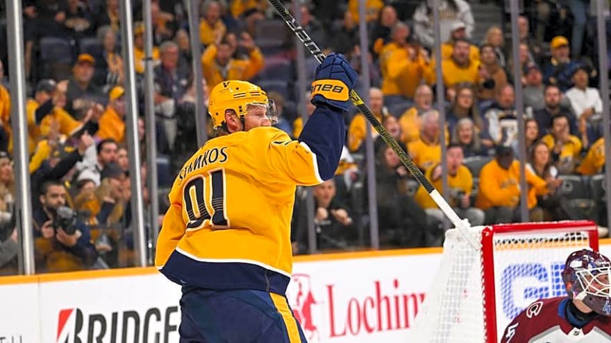 Stamkos Goal Upheld on Review, Lifting Predators Past Avalanche