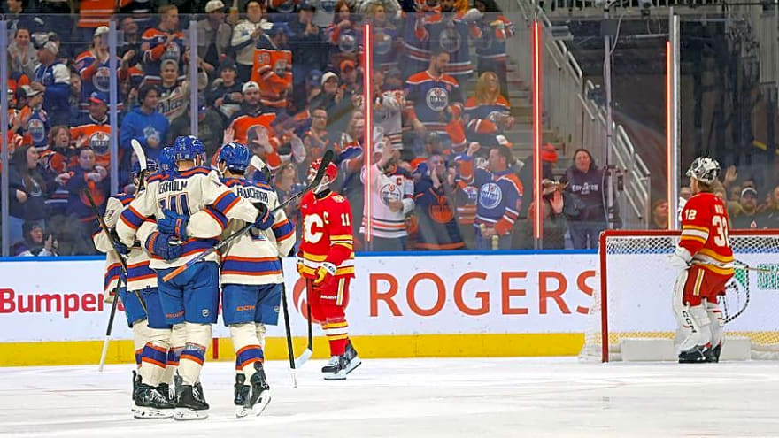 Forechecking helps Oilers win the season's first  Battle of Alberta