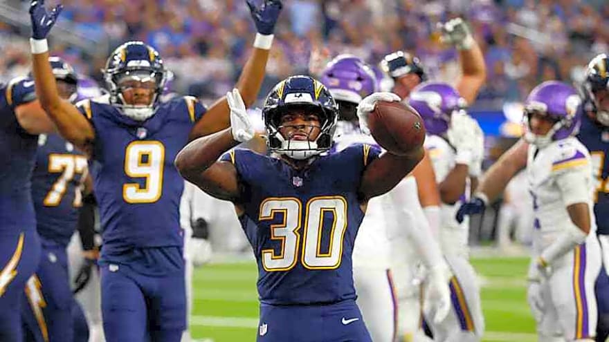 Chargers&#39; Jim Harbaugh throws support behind Kimani Vidal ahead of NFL trade deadline