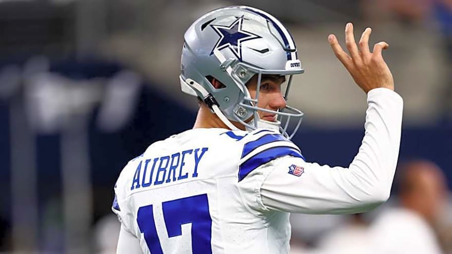 Cowboys kicker Brandon Aubrey slimed by teammates for Nickelodeon POTW award