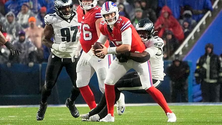 Josh Allen postgame details after Bills' QB aggravates foot injury in loss to Eagles