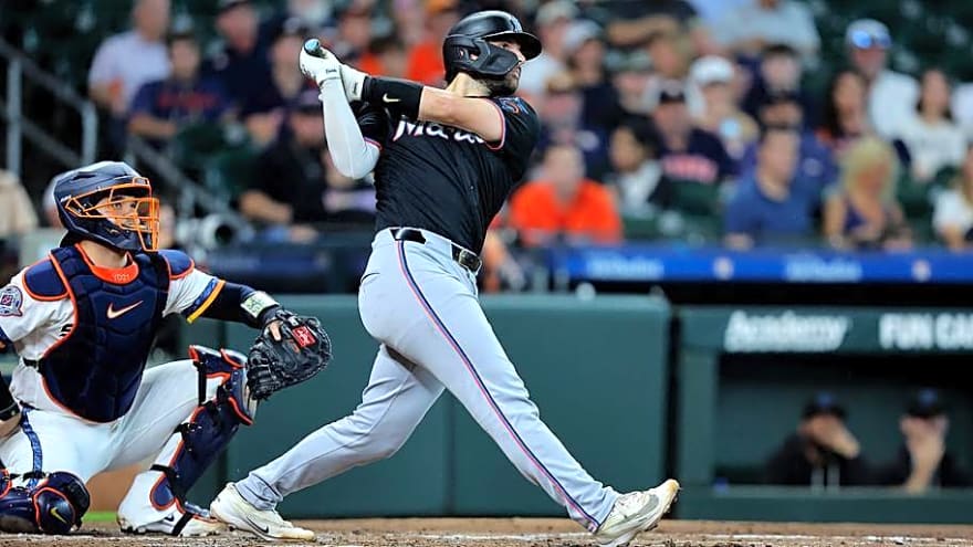 Marlins' Joe Mack is Flashing His Mitt as Much as His Hits