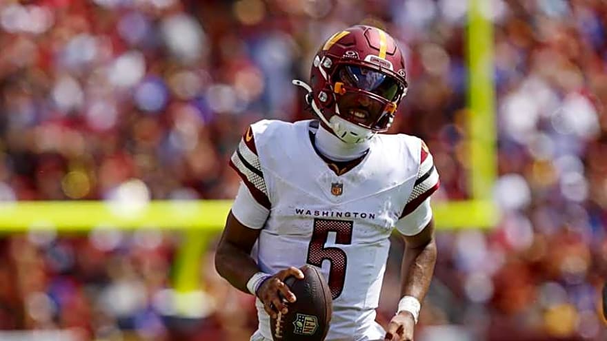 Commanders&#39; Jayden Daniels out vs. Giants, but who else is inactive?