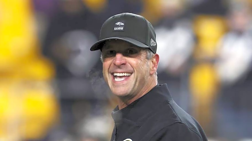 US President Donald Trump Reacts to Ravens John Harbaugh's Firing