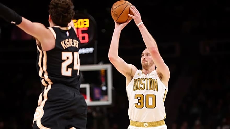 Sam Hauser 'got dead tired' chasing Boston Celtics 3-point record in Atlanta