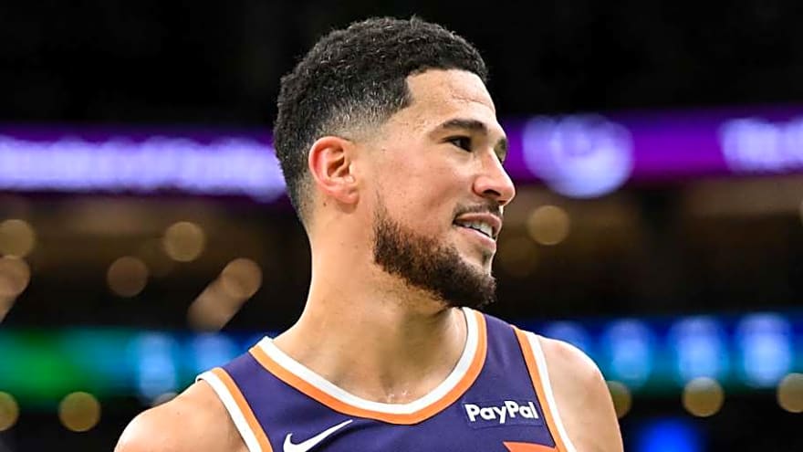 Suns Star Devin Booker Gives 2-Word Response to Ankle Injury
