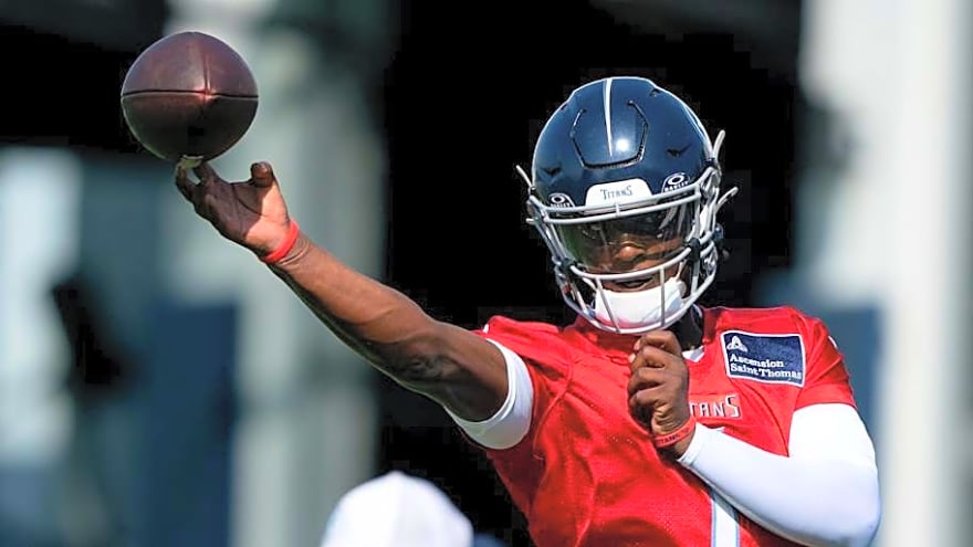 Cam Ward&#39;s Stats From First Titans Training Camp Practice