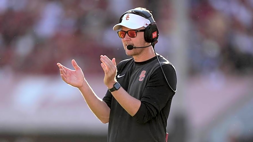 USC Trojans&#39; Lincoln Riley Reveals Unique Behind the Scenes in Weather Delay