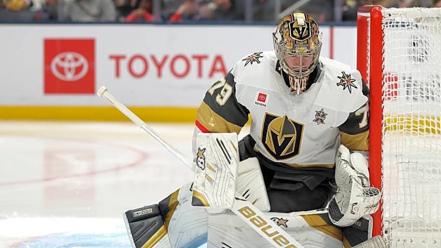 Carter Hart leaves Tuesday's practice with an apparent injury