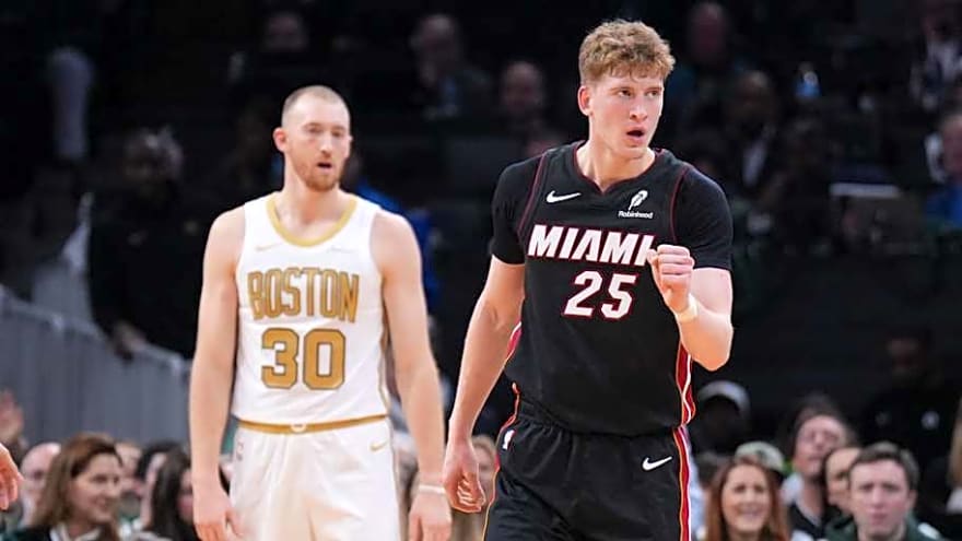 Heat fall to Celtics as Kasparas Jakucionis makes starting debut