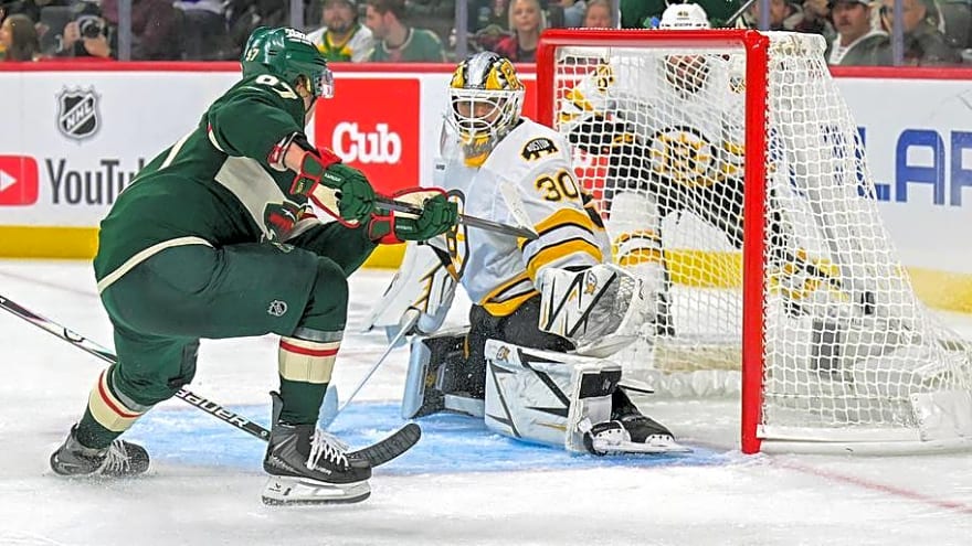 Bruins Suffer First Loss of Season to Wild