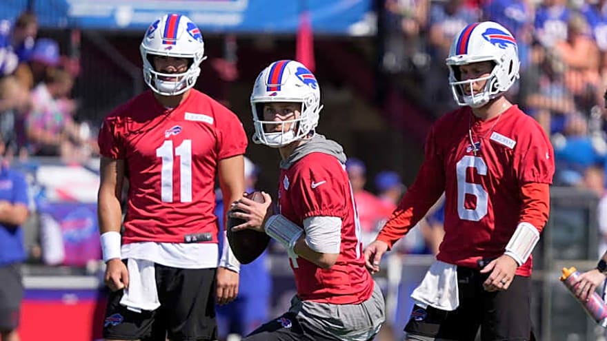 Bills&#39; head coach &#39;so impressed&#39; by Mitch Trubisky&#39;s competition for QB2 spot