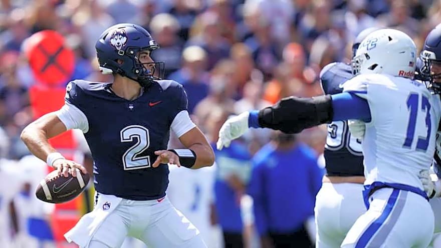 UConn Football Sets Record in 59-13 Win Over Central Connecticut