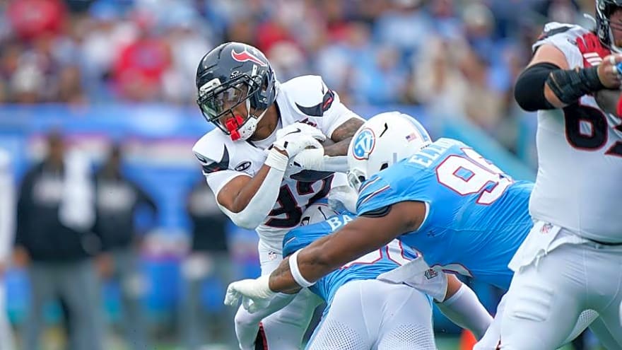 Texans RB David Montgomery Leaves vs. Titans With Injury, Ruled Out