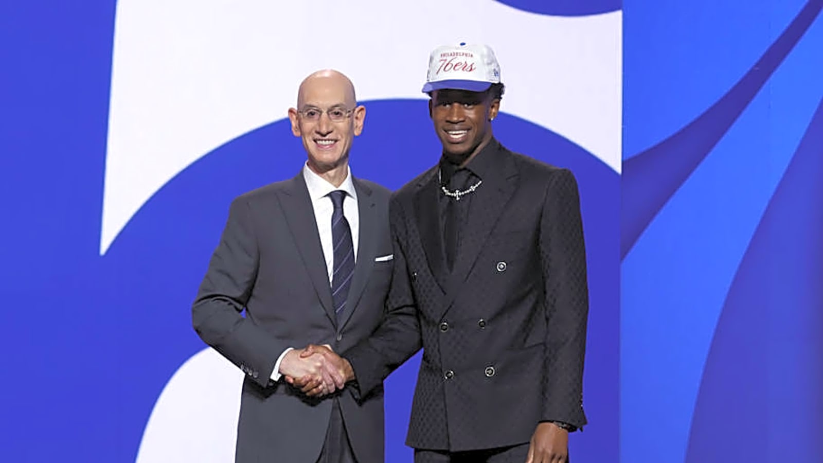 Sixers&#39; Rookie Throws First Pitch at Phillies Game