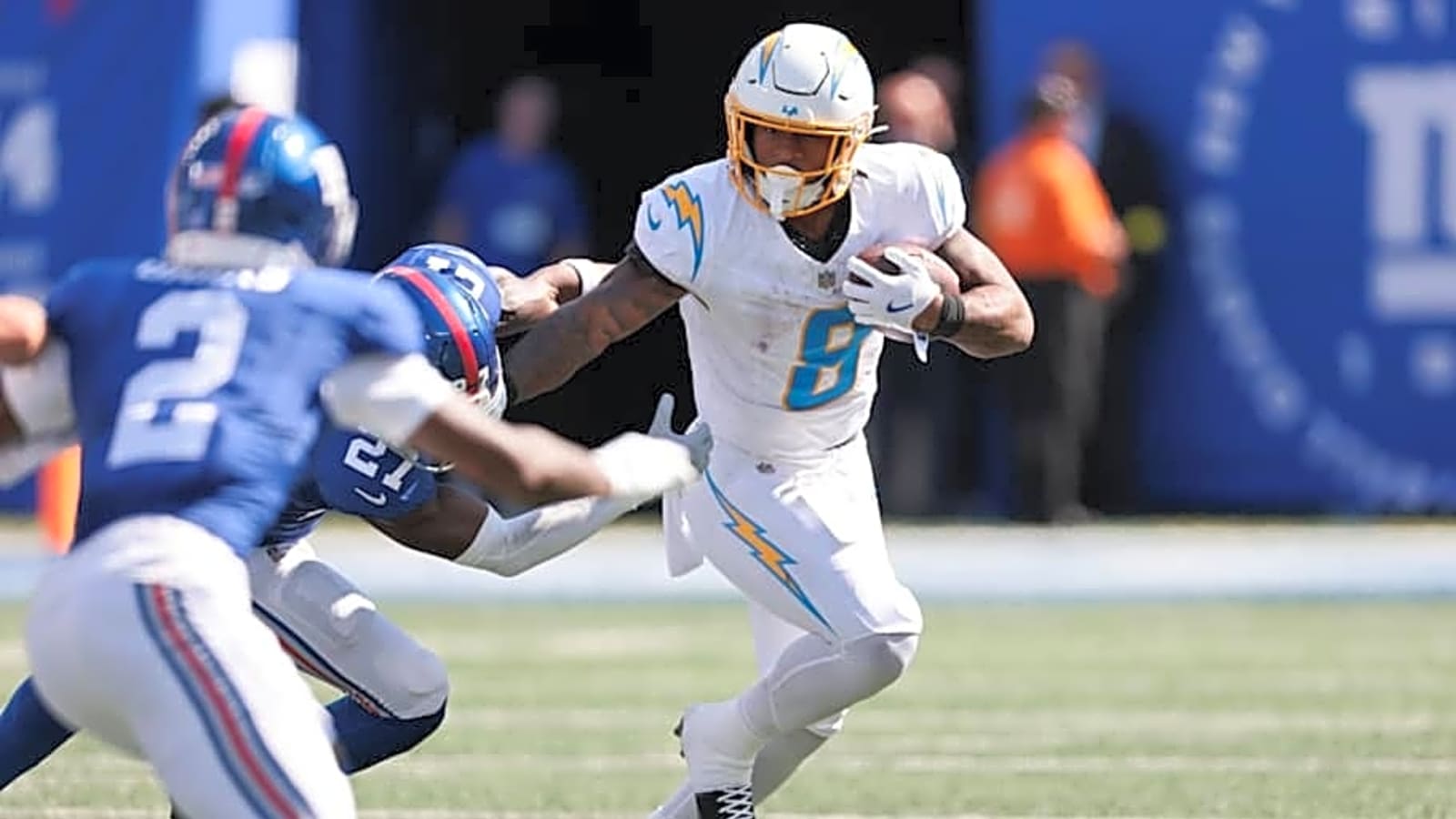 Omarion Hampton gives Chargers life with long TD during breakout game