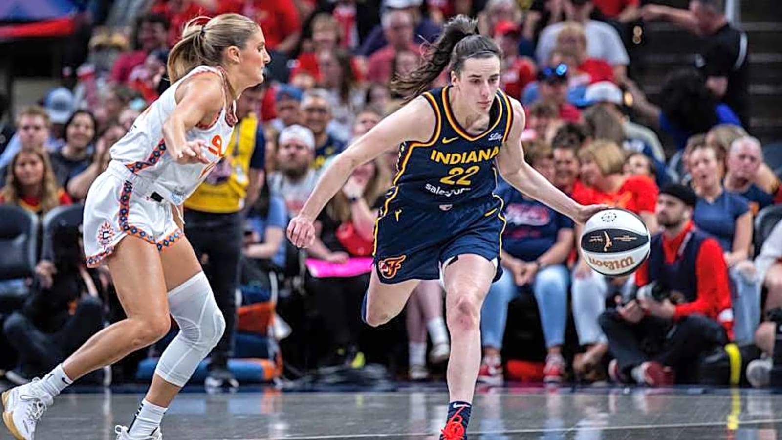 Caitlin Clark Slammed to Floor by Marina Mabrey in Dust Up During Fever-Sun Game