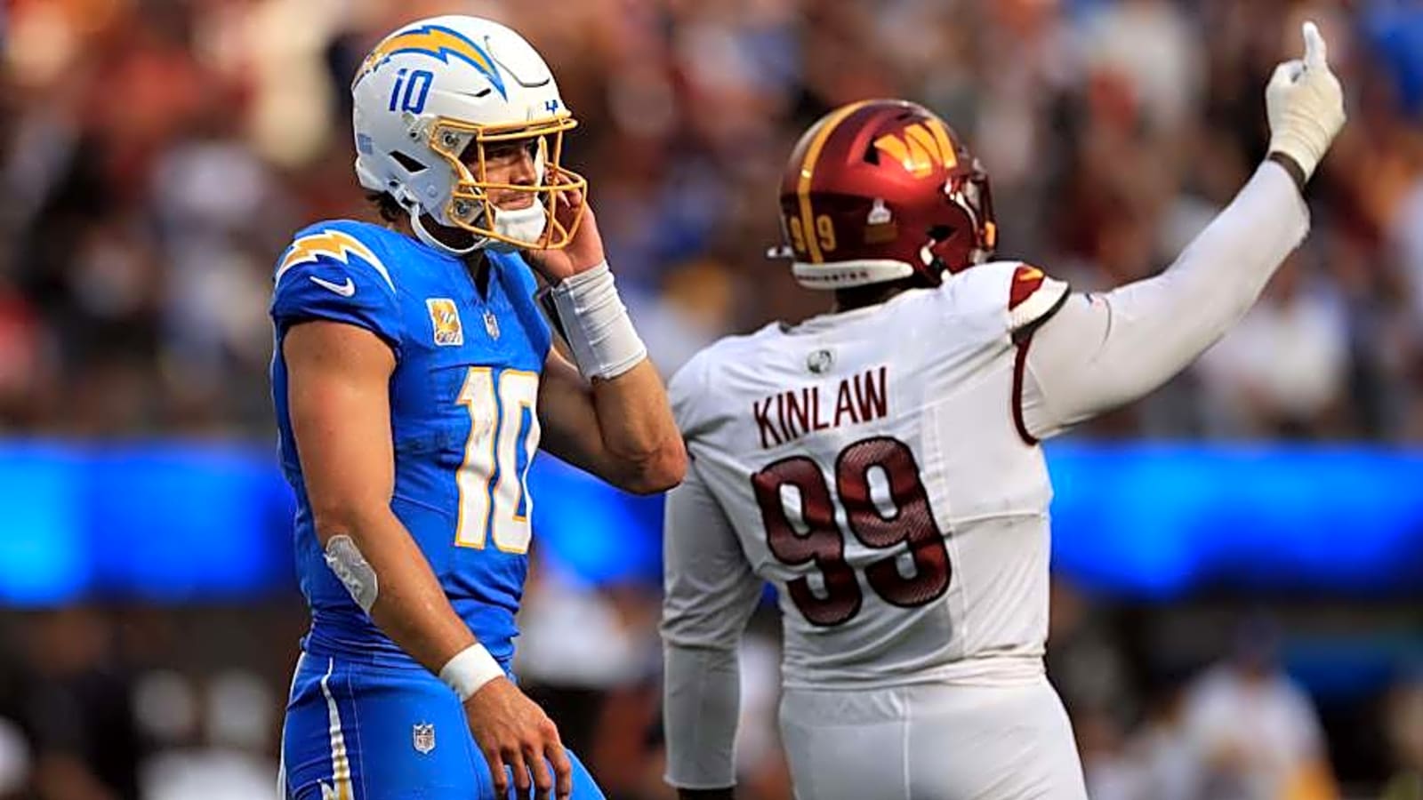 Chargers QB Justin Herbert reveals reason for viral presnap mishap vs. Commanders