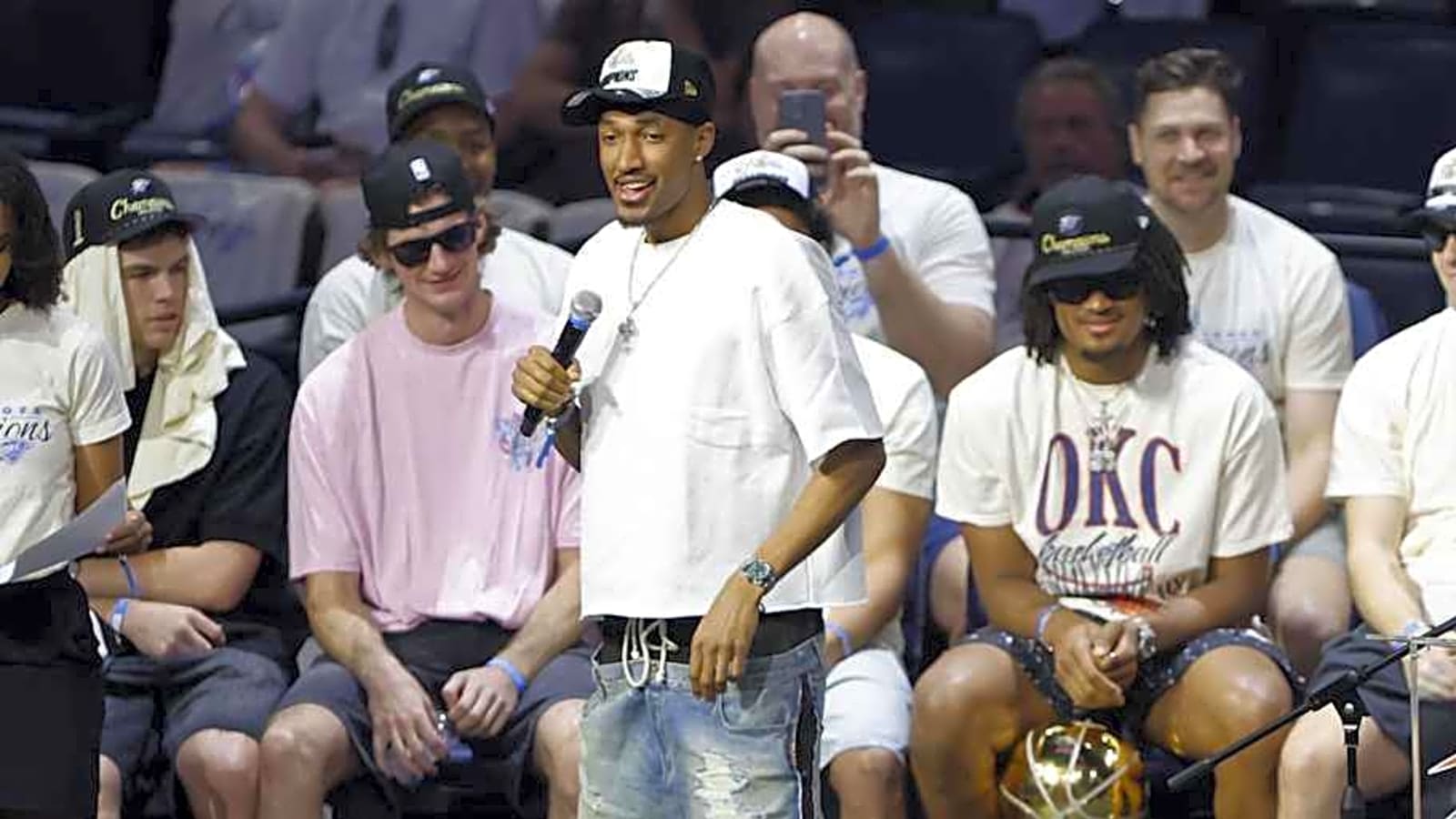 OKC Thunder Swingman Steals Show at Championship Parade