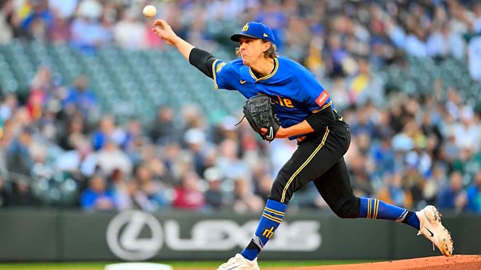 Seattle Mariners Ace Logan Gilbert Throwing in Pregame Warmups
