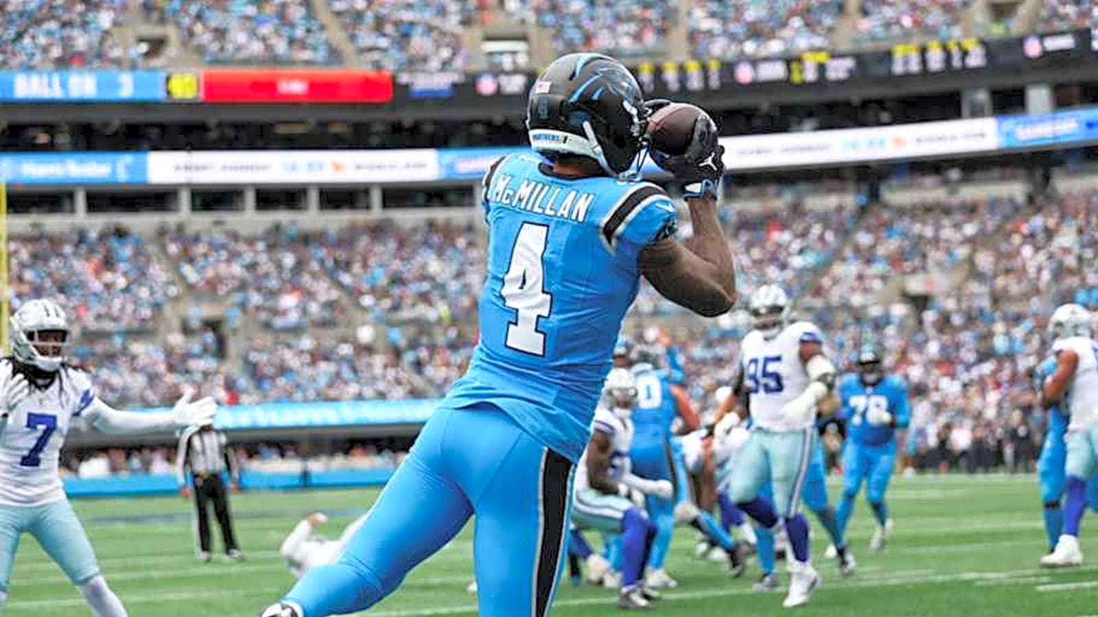 Derrick Brown had 6 words for Panthers rookie Tetairoa McMillan after 2-TD game