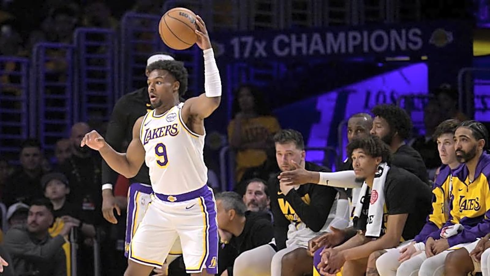 Los Angeles Lakers&#39; Bronny James Responds to Fake Contract Report