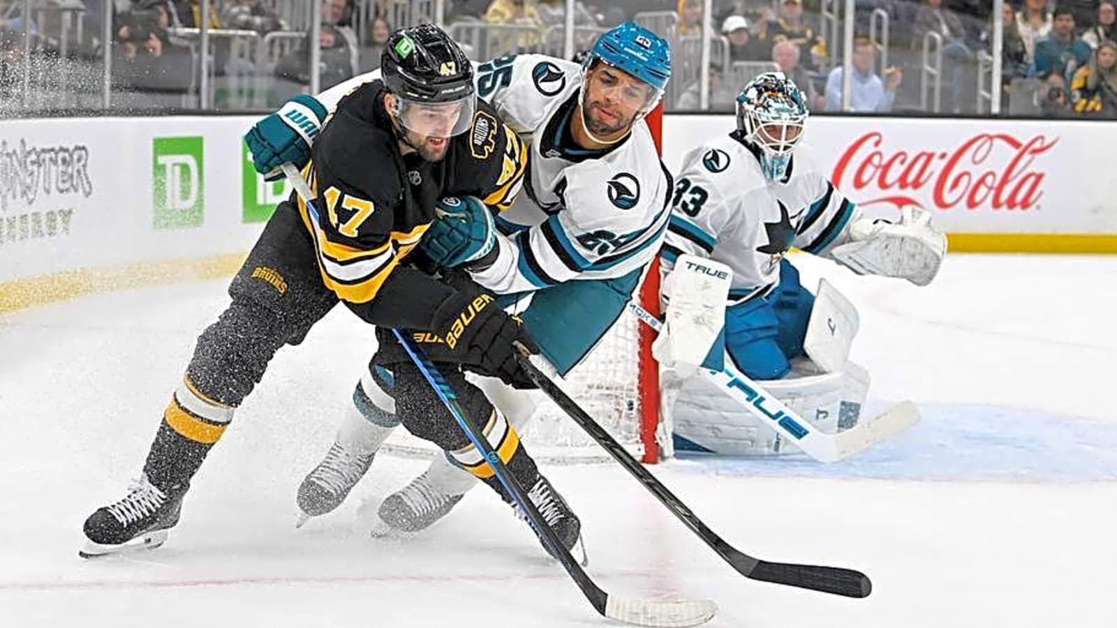Bruins Hold Off Sharks, Sweep Season Series