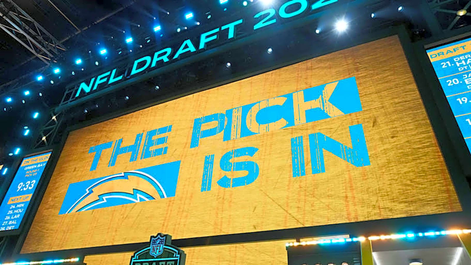 Chargers updated draft order at bye week, prospects to know in mock drafts