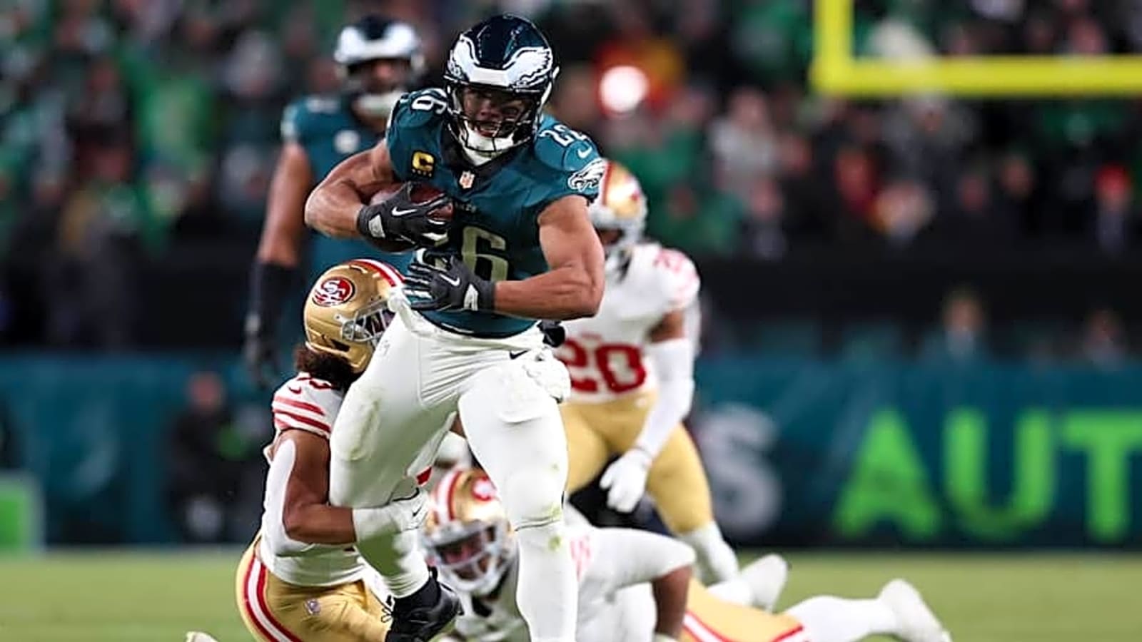 Saquon Barkley Responds to AJ Brown-Patriots Noise