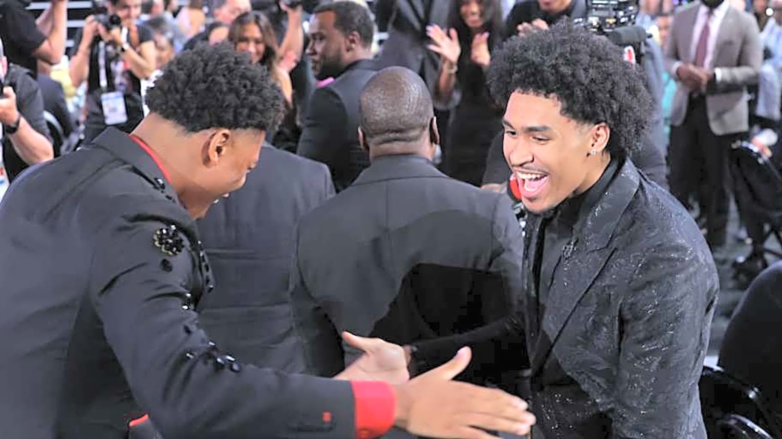 Victor Wembanyama, Dylan Harper Exchange at 2025 NBA Draft Goes Viral