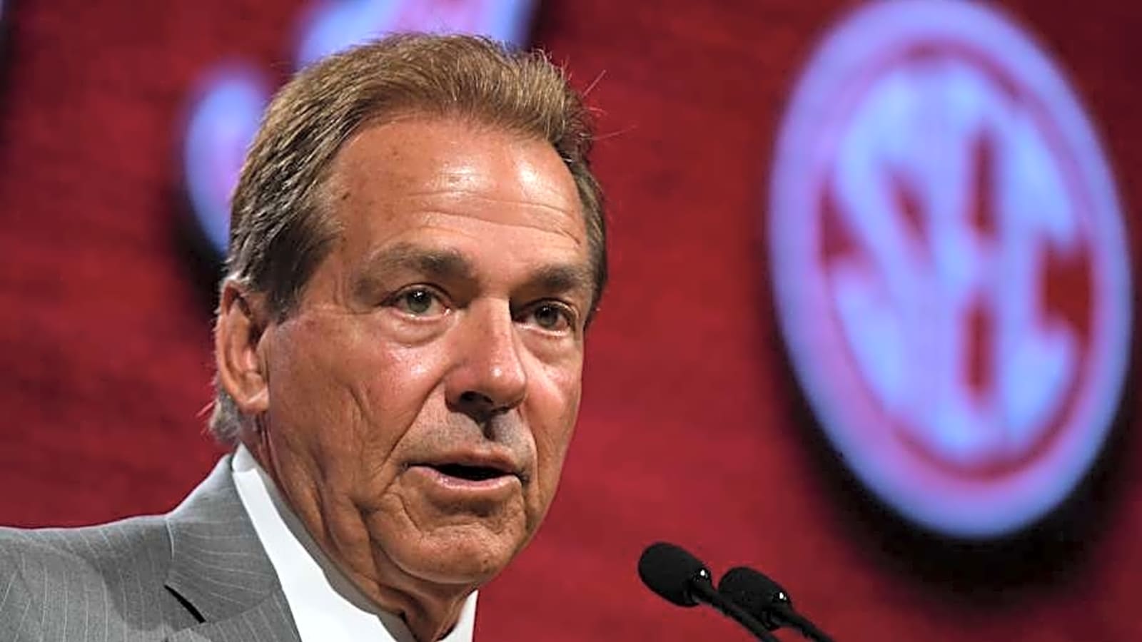 Nick Saban not included in SEC Media Days coverage this year?