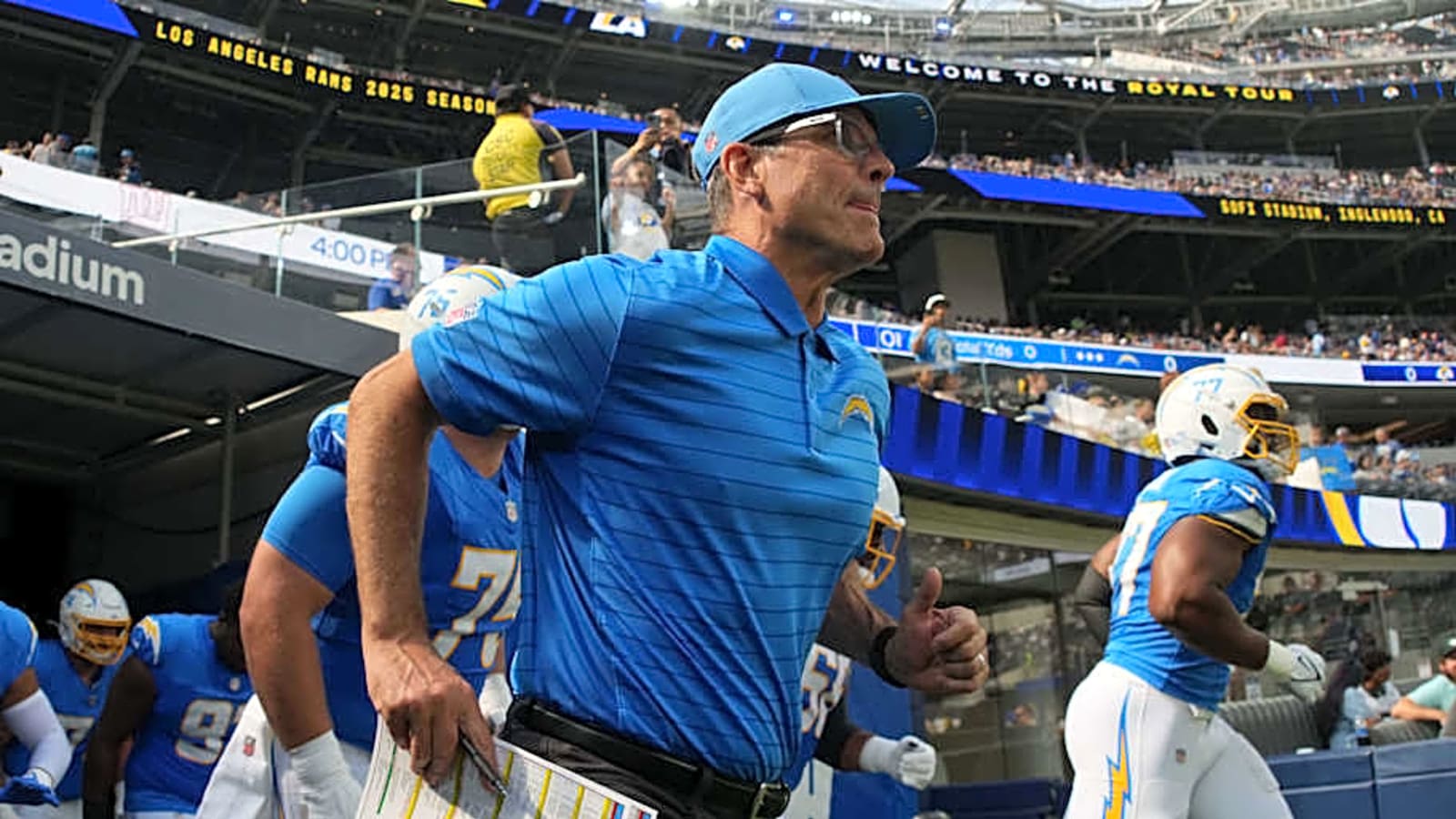 Urban Meyer would like to see Chargers head coach Jim Harbaugh suspended, it seems