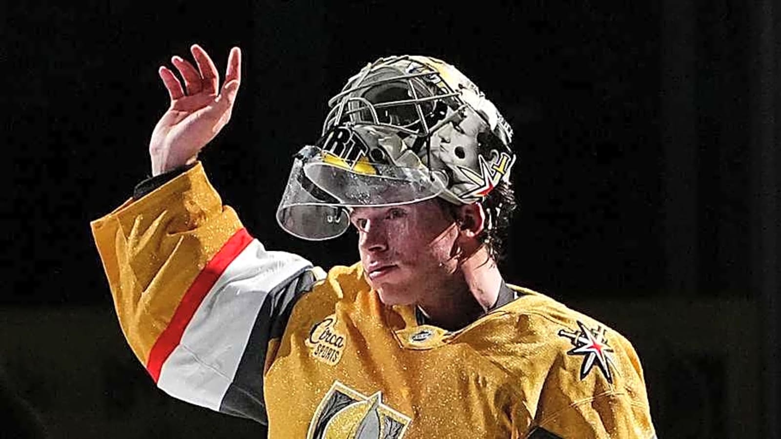 Golden Knights' Carter Hart Gets Emotional After Return to Ice