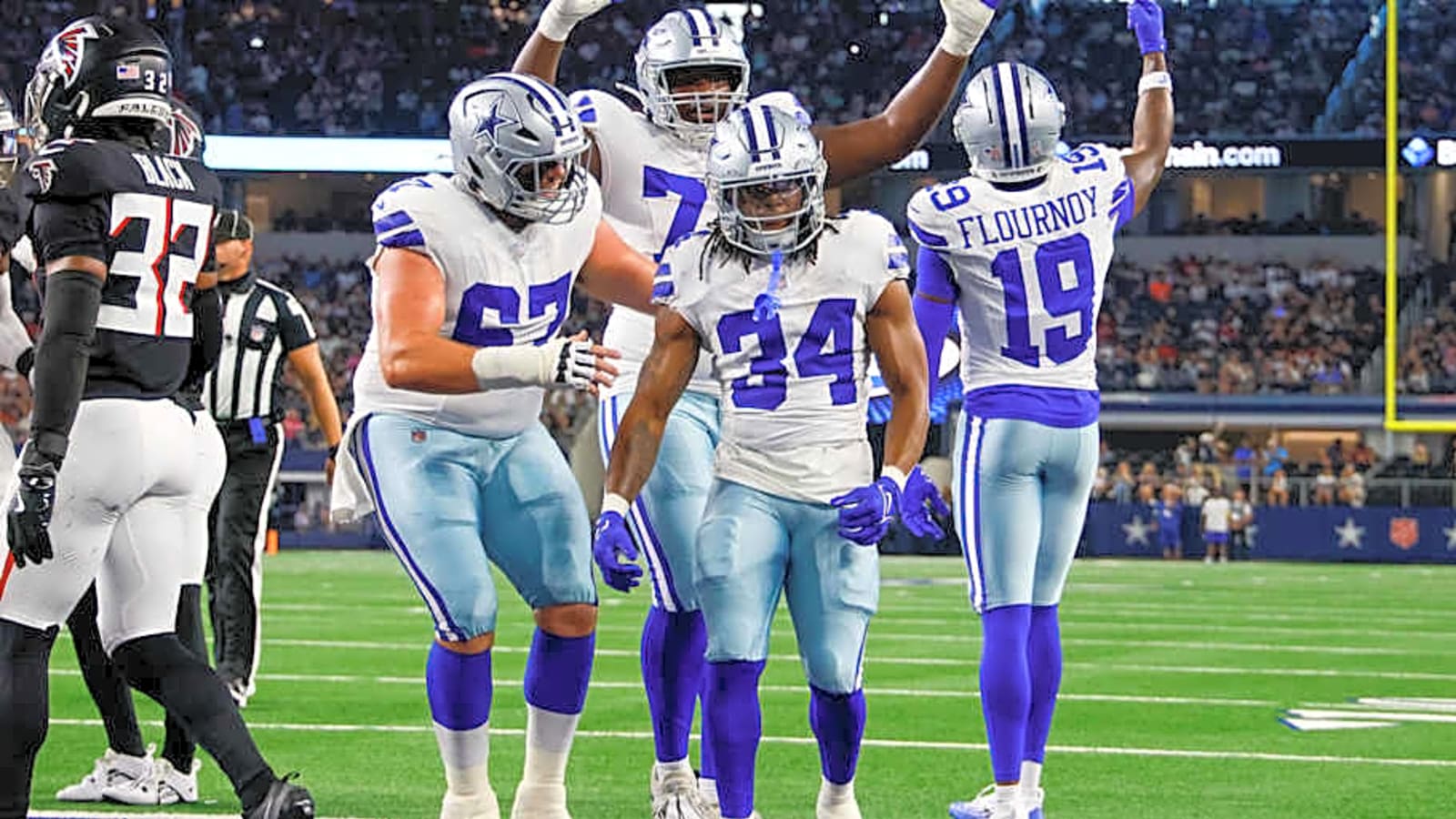 Is Jaydon Blue playing for Dallas Cowboys today vs. Jets?