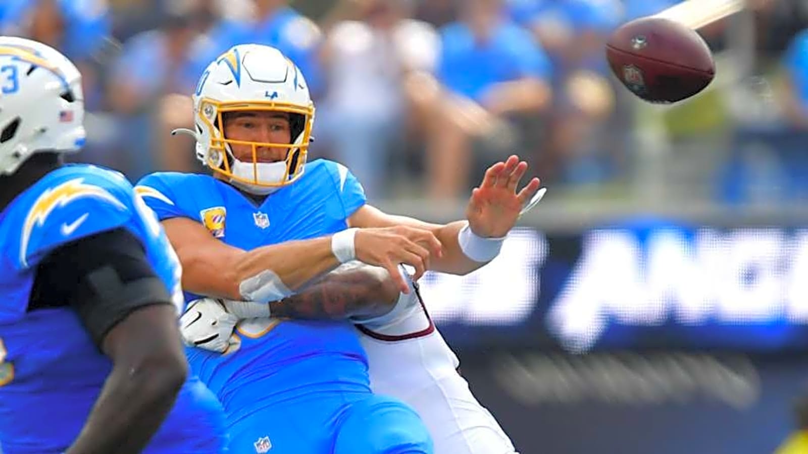 Chargers grades show disaster in front of Justin Herbert, one starter LA must bench