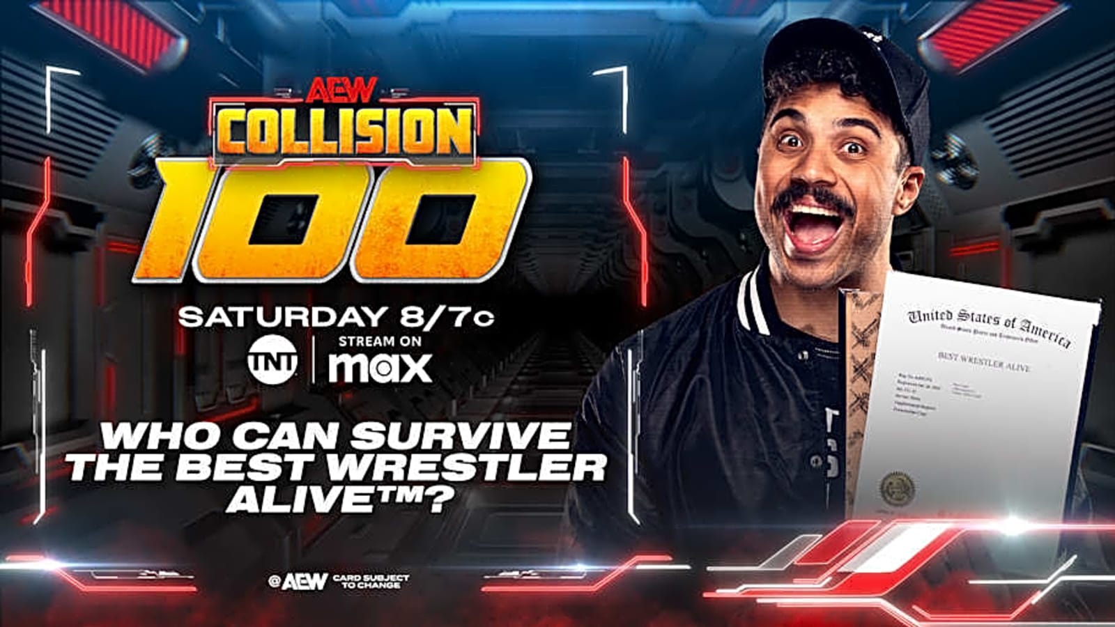 AEW Collision 100 Spoilers (7/5/25): Long Absent Star Answers Max Caster&#39;s Challenge