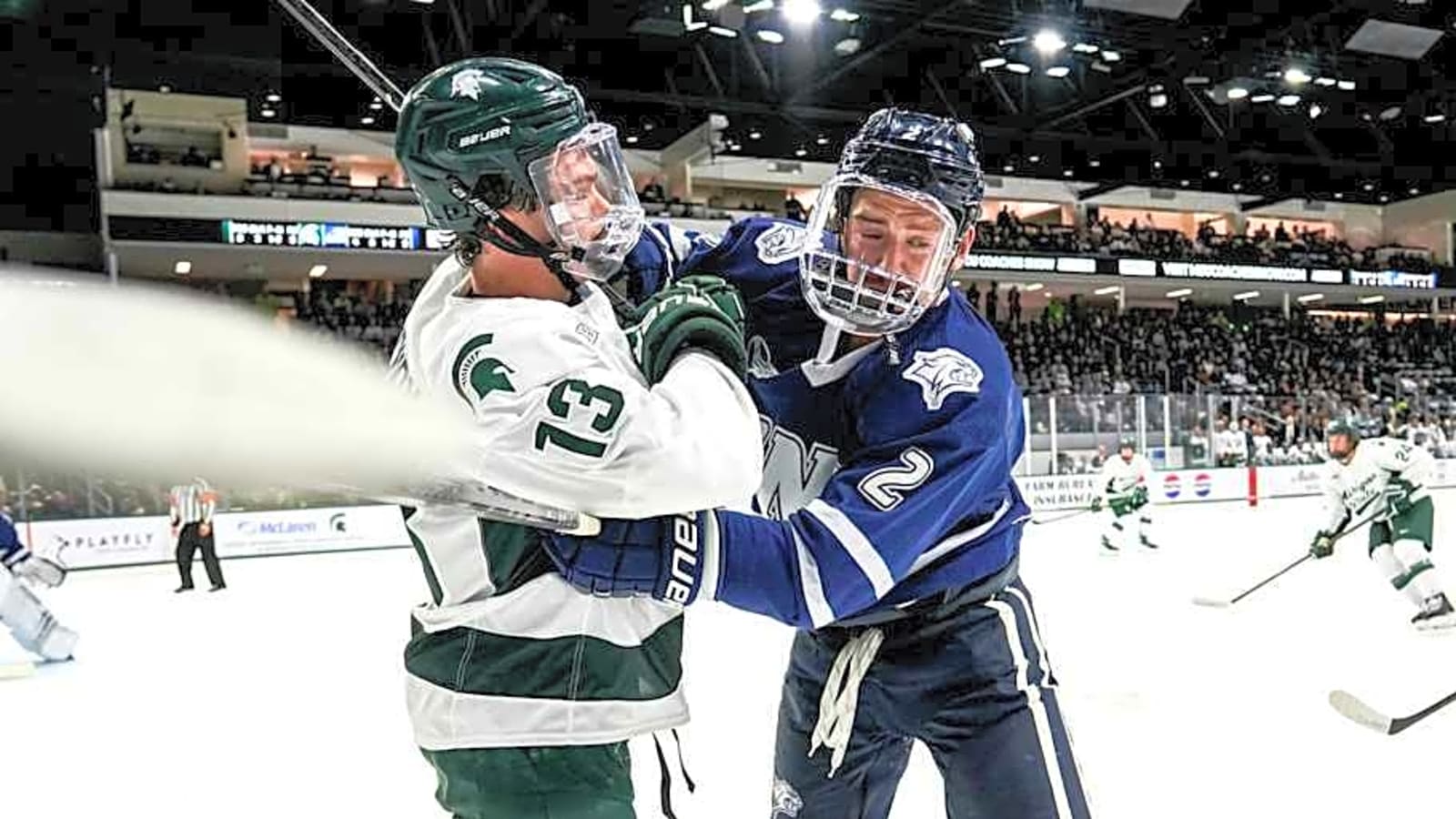 No. 2 MSU Hockey Upset by New Hampshire in Season Opener, 4-3