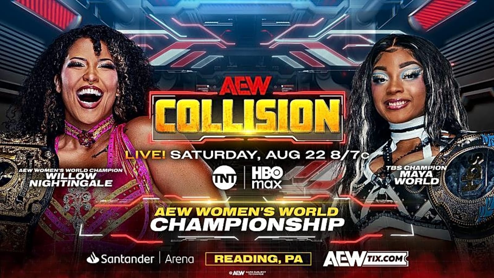 AEW Collision Preview (8/22/26): Start Time, Match Card