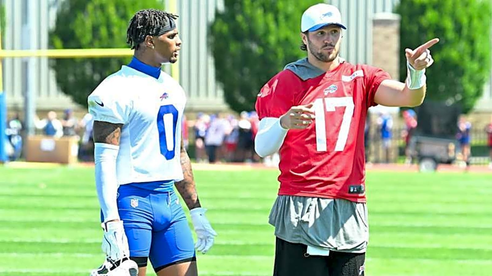 Bills Keon Coleman breaks down growing chemistry with Josh Allen after Bears practice