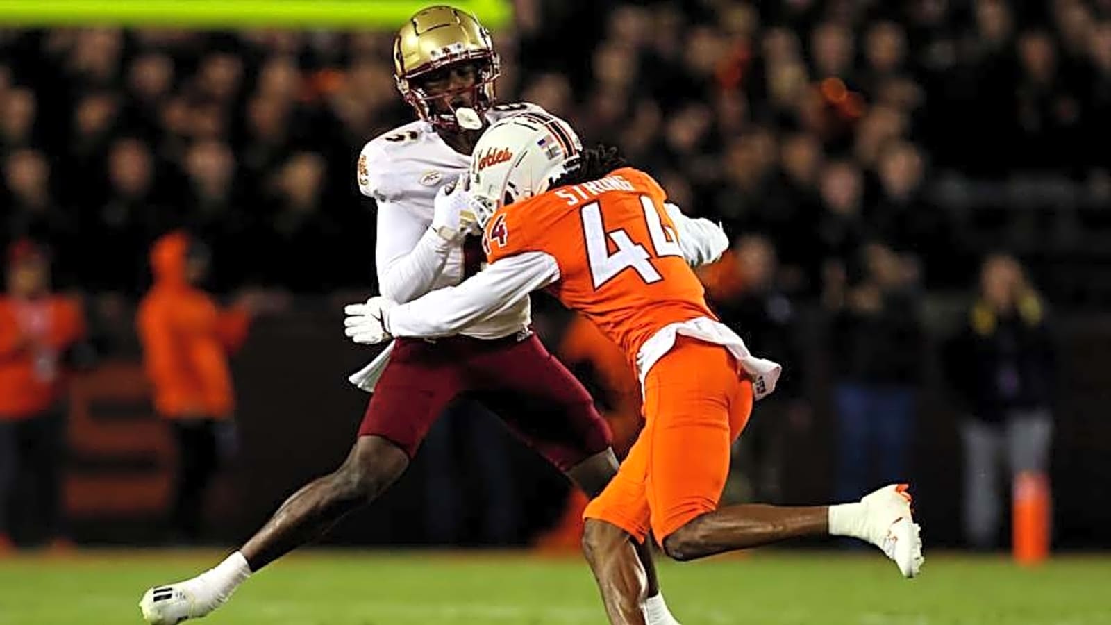 Brent Pry reacts to Dorian Strong being drafted to the Buffalo Bills
