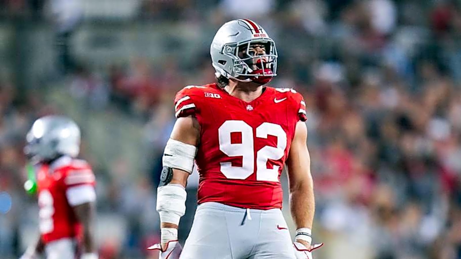 Buckeyes&#39; Ryan Day excited to see the growth from defensive end Caden Curry