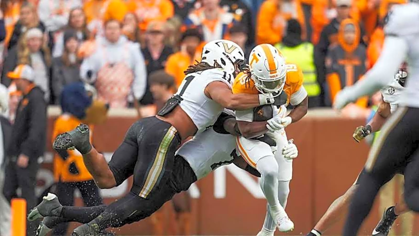 Vanderbilt Standout Seen With With Boot and Scooter On Right Foot