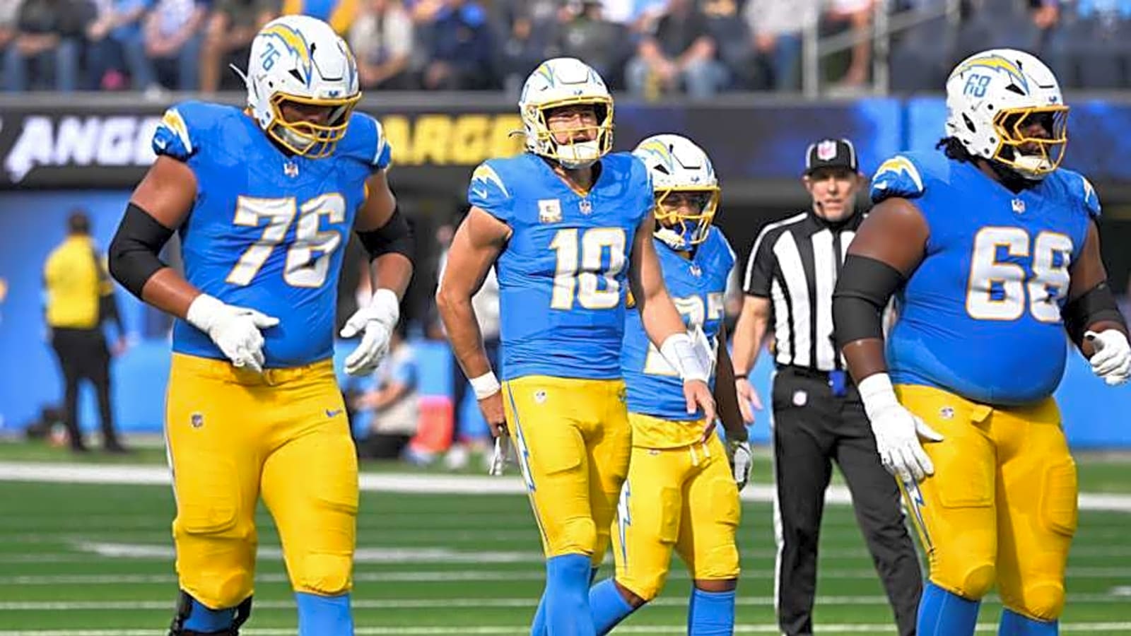 Chargers unveil potential o-line starters without Rashawn Slater and Mekhi Becton