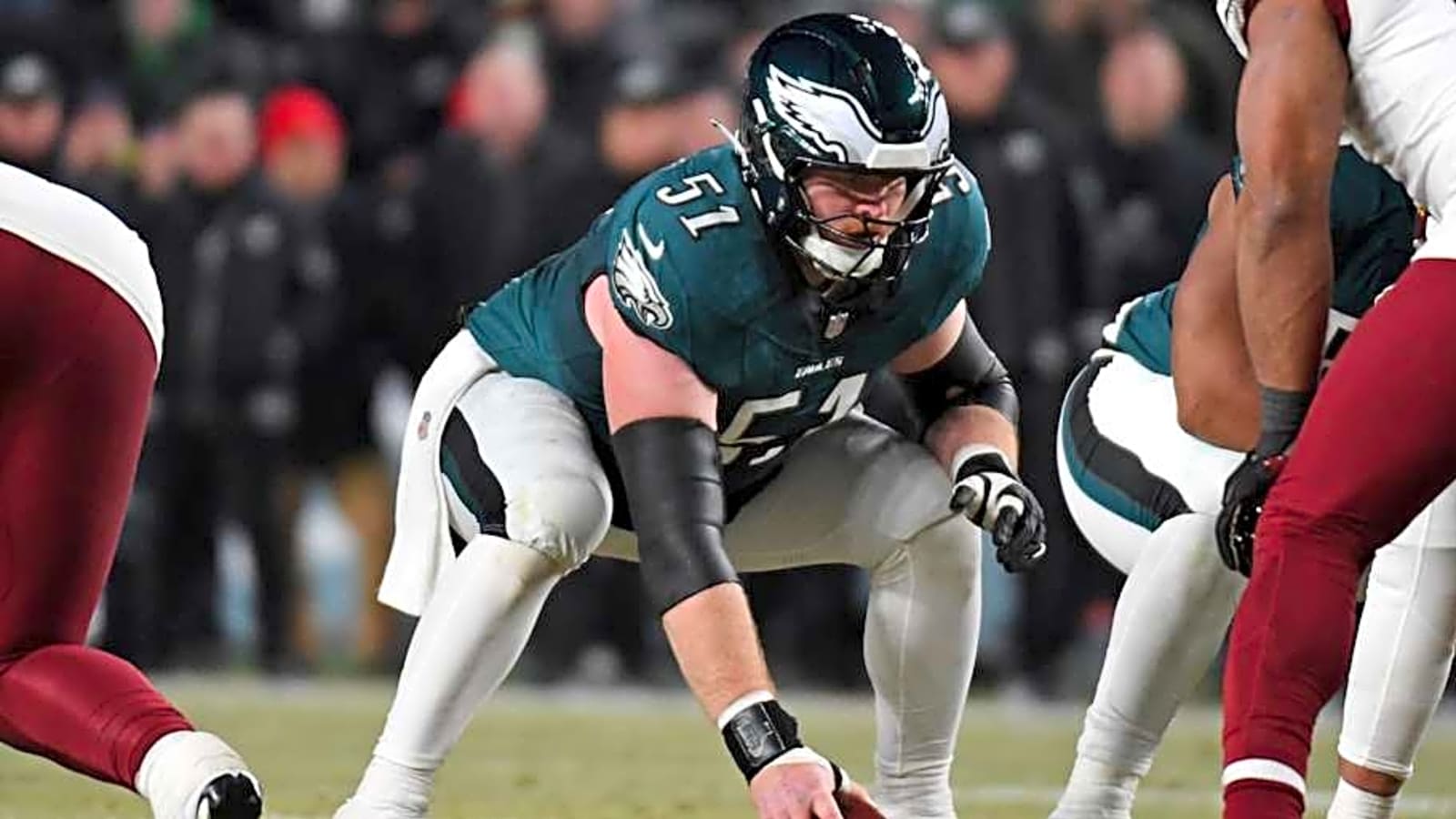 Cam Jurgens shares his insights on who&#39;s leading pivotal right guard battle